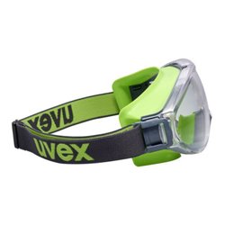 Uvex Vollsichtbrille ultrasonic, UV400 farblos supravision extreme grau/lime