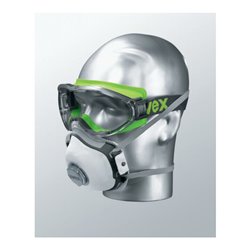 Uvex Vollsichtbrille ultrasonic, UV400 farblos supravision extreme grau/lime
