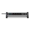 Alu-Office-Line Steckdosenleiste mit USB Power Delivery USB-Ladefunktion 4-fach 1,8m H05VV-F 3G1,5