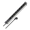 Alu-Line 19.500 A Überspannungsschutz-Steckdosenleiste 19' 8-fach 2m H05VV-F3G1,5