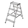 Doppelstufenleiter Aluminium 2x4 Stufen Höhe Stehleiter 0,82m