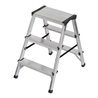 Doppelstufenleiter Aluminium 2x3 Stufen Höhe Stehleiter 0,61m