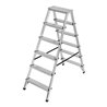 Doppelstufenleiter Aluminium 2x6 Stufen Höhe Stehleiter 1,25m