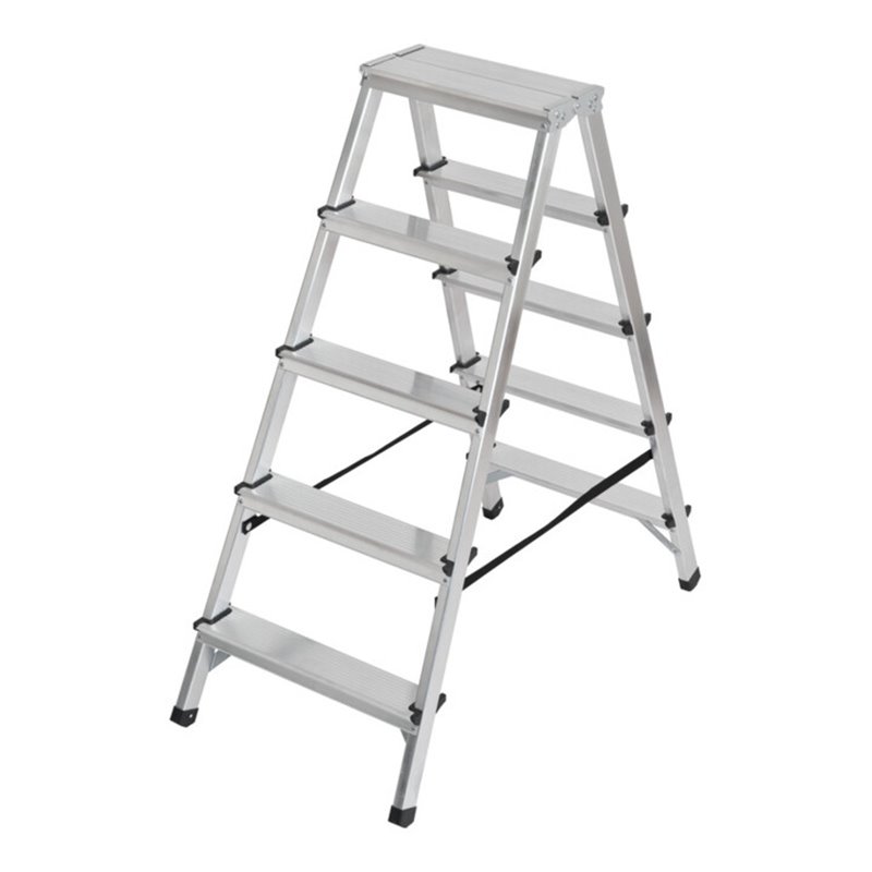 Doppelstufenleiter Aluminium 2x5 Stufen Höhe Stehleiter 1,04m