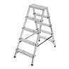 Doppelstufenleiter Aluminium 2x5 Stufen Höhe Stehleiter 1,04m