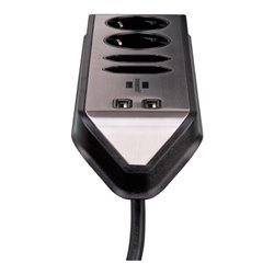 brennenstuhl®estilo Ecksteckdosenleiste mit USB-Ladefunktion 2x Schutzkontakt, 2x Euro