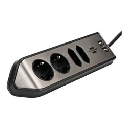 brennenstuhl®estilo Ecksteckdosenleiste mit USB-Ladefunktion 2x Schutzkontakt, 2x Euro