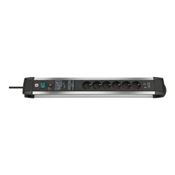 Premium-Protect-Line 60.000A Überspannungsschutz-Steckdosenleiste mit USB-Ladefunktion 6-fach 3m H05VV-F 3G1,5