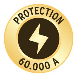 Premium-Protect-Line 60.000A Überspannungsschutz-Steckdosenleiste mit USB-Ladefunktion 6-fach 3m H05VV-F 3G1,5