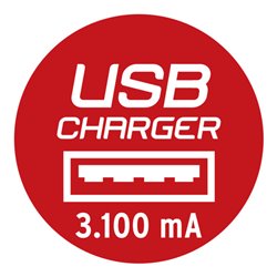 Premium-Alu-Line Steckdosenleiste mit USB-Ladefunktion 6-fach 3m H05VV-F 3G1,5