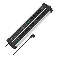 Premium-Protect-Line 120.000A Überspannungsschutz-Steckdosenleiste mit USB-Ladefunktion 14-fach DUO 3m H05VV-F 3G1,5