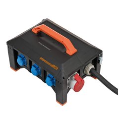 professionalLINE Gummi-Stromverteiler BSV 5-32A FI 2m H07RN-F 5G6,0 CEE32A+2x16A, 6x230V