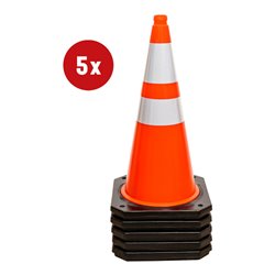 STIER Leitkegel 750 mm 2 Streifen 4 kg 5 Stk