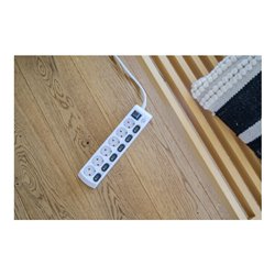 Steckdosenleiste einzeln schaltbar 6-fach 2m H05VV-F 3G1,5 weiß