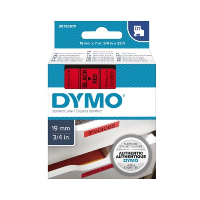 DYMO Schriftbandkassette D1 S0720870 19mmx7m sw auf rt