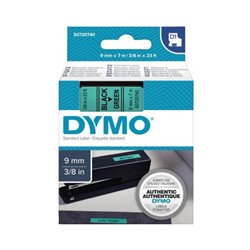 DYMO Schriftbandkassette D1 S0720740 9mmx7m schwarz auf grün