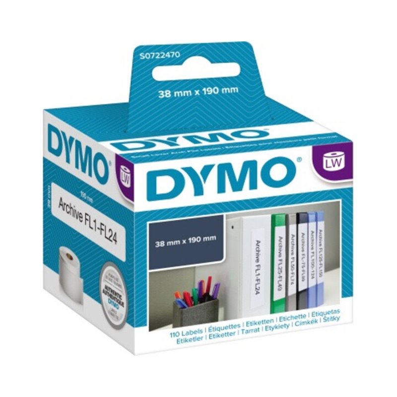 DYMO Ordneretikett S0722470 für LabelWriter 190x38mm ws 110 St./Rl.