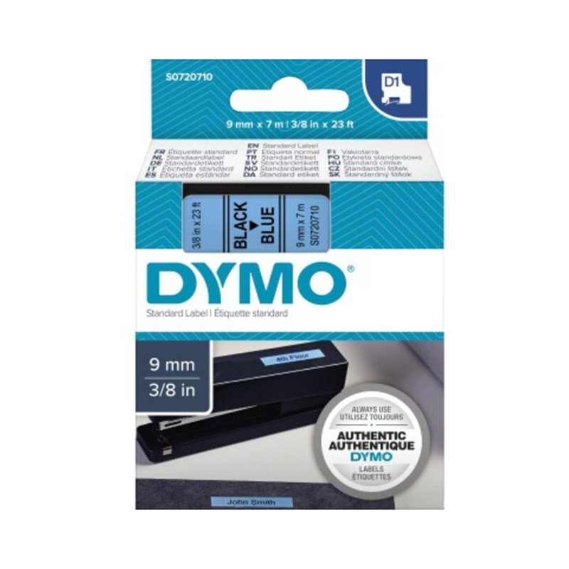 DYMO Schriftbandkassette D1 S0720710 9mmx7m schwarz auf blau