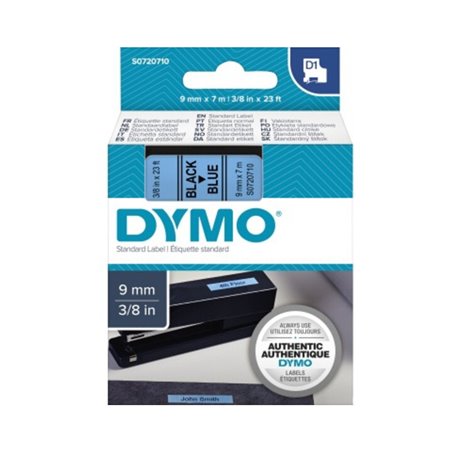 DYMO Schriftbandkassette D1 S0720710 9mmx7m schwarz auf blau