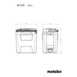 Metabo Akku-Kühlbox KB 18 BL mit Warmhaltefunktion Karton