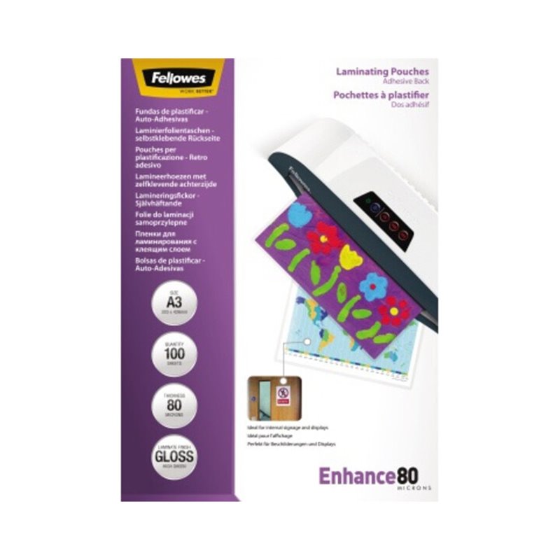 Fellowes Laminierfolie Enhance 80 5302302 DIN A3 tr 100 St./Pack.