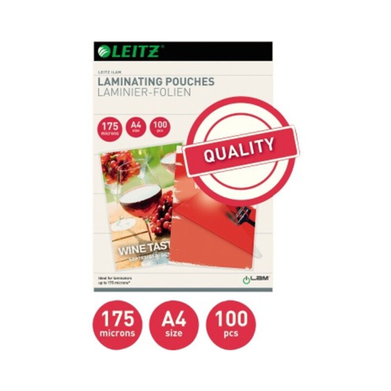 Leitz Laminierfolie 16933 DIN A4 175mic 100 St./Pack.