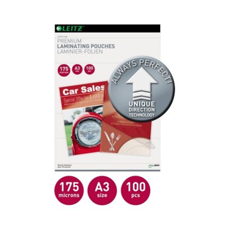Leitz Laminierfolie A3 UDT 74900000 175mic glasklar 100 St./Pack.