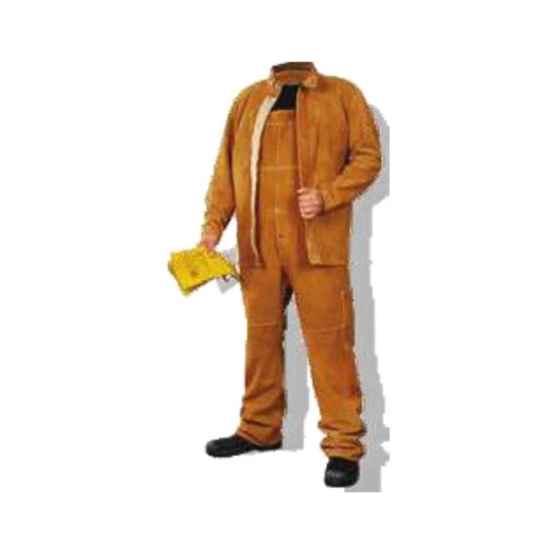 Hase Schweißerlatzhose Bury Brown Sebatanspaltleder mit Kevlar-Garn