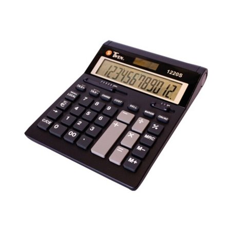 TWEN Tischrechner 1220 S 593 12Zeichen Solar/Batterie schwarz