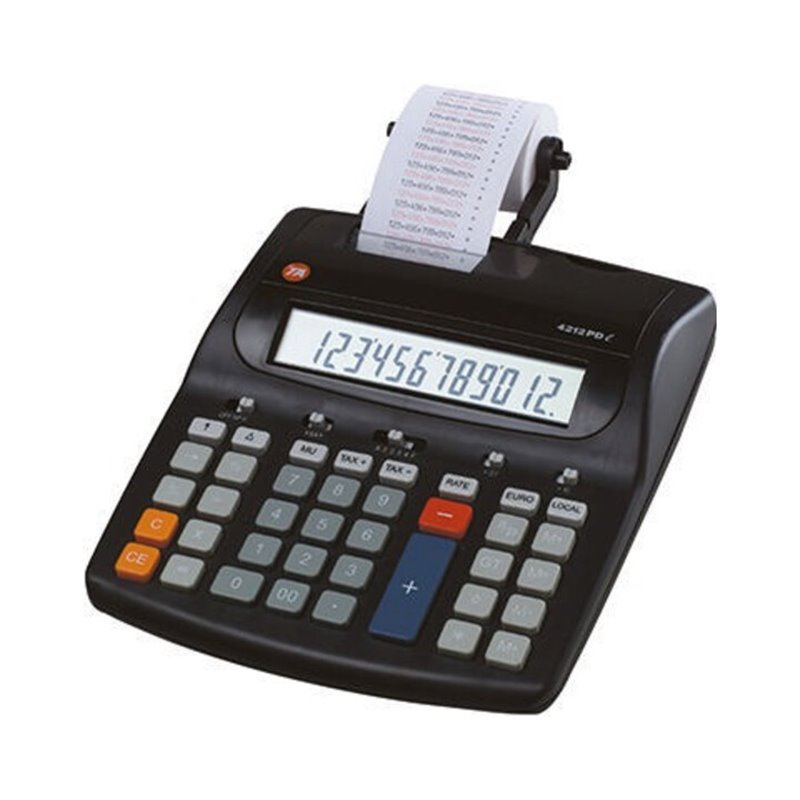 Triumpf-Adler Tischrechner 4212 PD 12stellig m. Farbrollendruckwerk sw