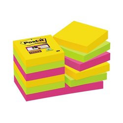 Post-it Haftnotiz Super Sticky 62212SR 48x48mm 12 St./Pack.