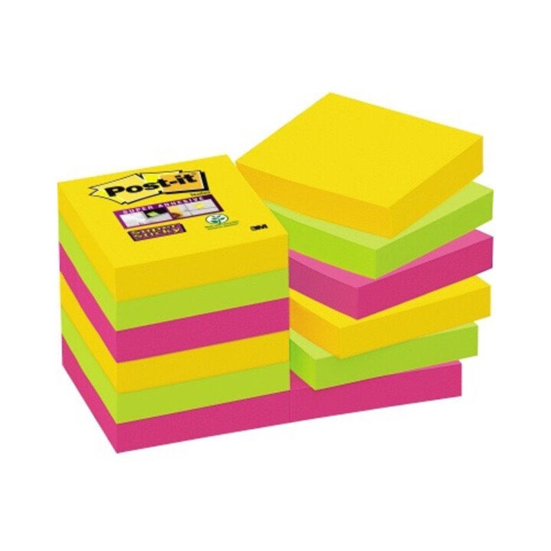 Post-it Haftnotiz Super Sticky 62212SR 48x48mm 12 St./Pack.