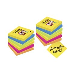 Post-it Haftnotiz Super Sticky 654SR9+3 76x76mm 12 St./Pack.