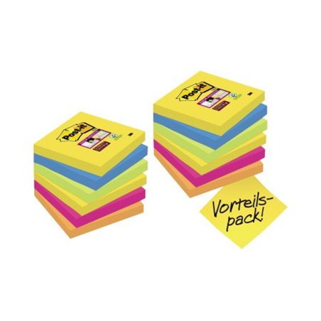 Post-it Haftnotiz Super Sticky 654SR9+3 76x76mm 12 St./Pack.