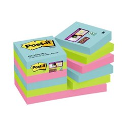 Post-it Haftnotiz Super Sticky Miami 62212SMI 48x48mm 12 St./Pack.