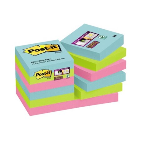 Post-it Haftnotiz Super Sticky Miami 62212SMI 48x48mm 12 St./Pack.