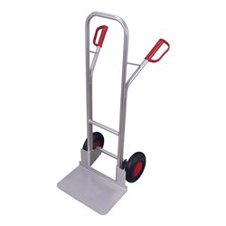 VARIOfit Aluminiumkarre niedrig Vollgummibereifung Rücken mit Alurohrverstrebung 200 kg 480 mm