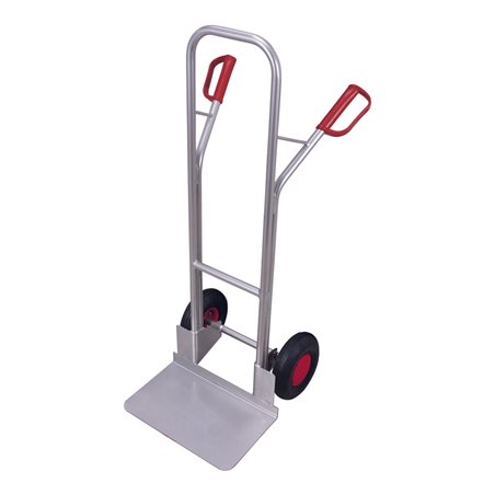 VARIOfit Aluminiumkarre niedrig Vollgummibereifung Rücken mit Alurohrverstrebung 200 kg 480 mm