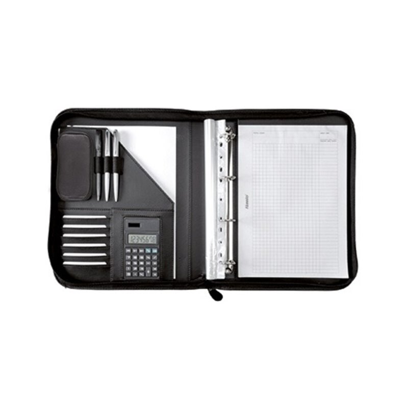 Alassio Schreibmappe RICCIONE 30040 28,5x35,7x4,5cm Lederimitat schwarz