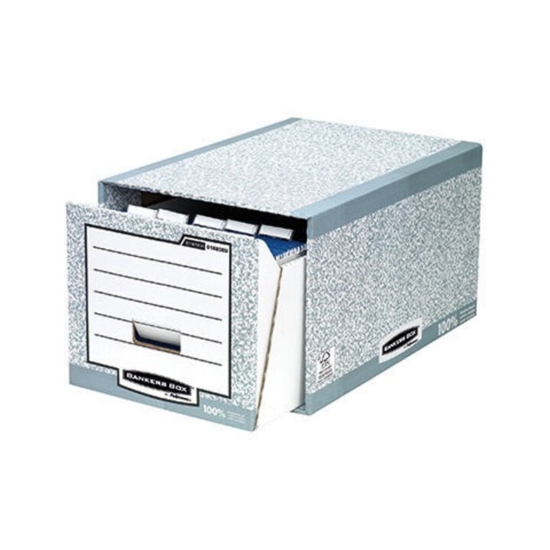 Bankers Box Schubladenarchiv System 01820EU grau/weiß