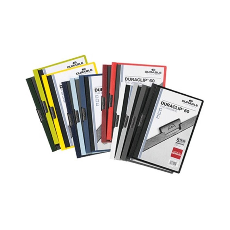 DURABLE Klemmmappe DURACLIP 60 220900 DIN A4 Hartfolie sortiert