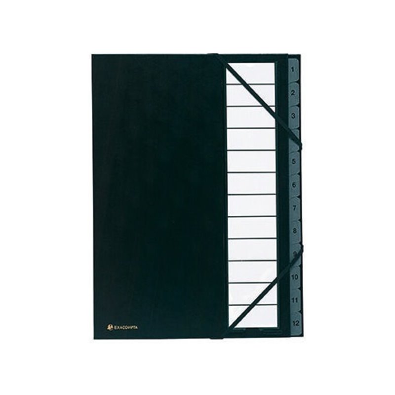 EXACOMPTA Ordnungsmap Ordonator 12 Fächer bedruckt 1-12 schwarz