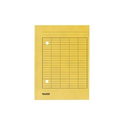 Falken Umlaufmappe 80004203 DIN A4 2 Sichtlöcher Karton gelb