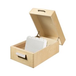HAN Karteikasten 1005 DIN A5 quer max. 1.500 Karten Holz natur