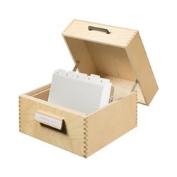 HAN Karteikasten 505 DIN A5 quer max. 900Karten Holtz natur