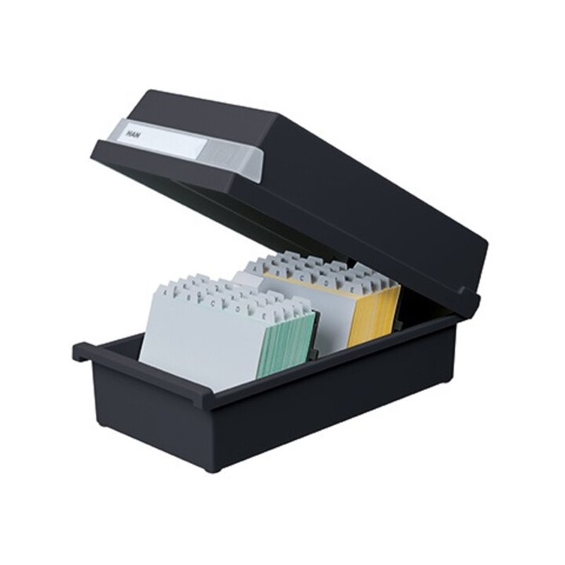 HAN Karteikasten 955-13 DIN A5 quer max. 1300Karten PS schwarz