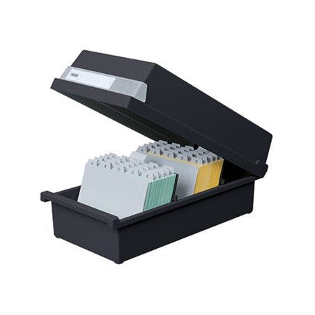 HAN Karteikasten 955-13 DIN A5 quer max. 1300Karten PS schwarz