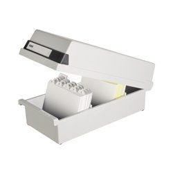 HAN Karteikasten 956-11 DIN A6 quer max. 1300Karten PS lichtgrau