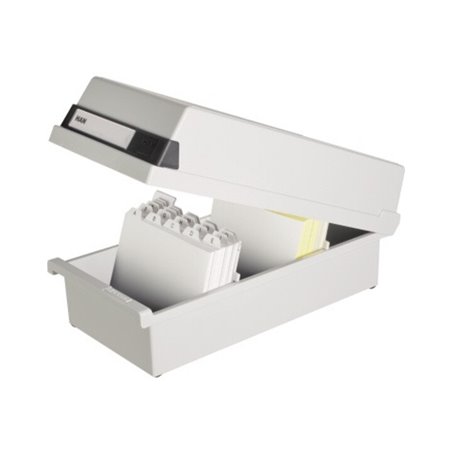 HAN Karteikasten 956-11 DIN A6 quer max. 1300Karten PS lichtgrau