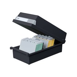 HAN Karteikasten 956-13 DIN A6 quer max. 1300Karten PS schwarz